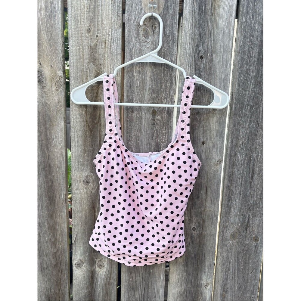 Vintage Y2K Pink Polka Dot Tankini